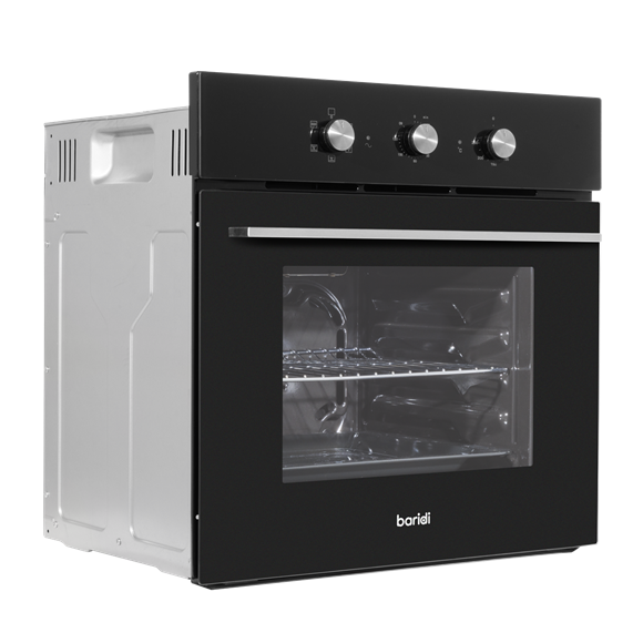 Baridi Built-In 5-Function Fan Assisted Oven with Timer 60cm, 55L Capacity - Black - SE-DH110
