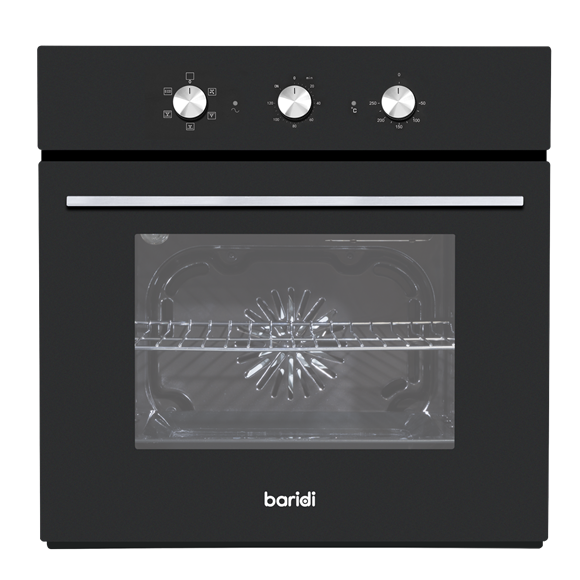 Baridi Built-In 5-Function Fan Assisted Oven with Timer 60cm, 55L Capacity - Black - SE-DH110