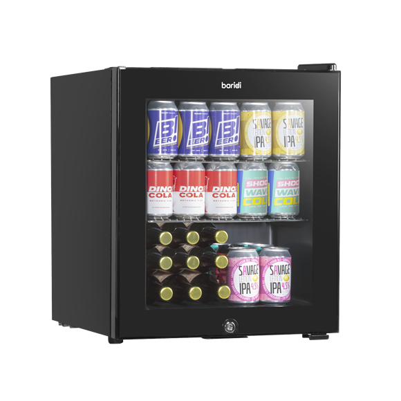 Sealey | Baridi Mini Tabletop Beer & Drinks Fridge 50L Capacity - Black - DH12