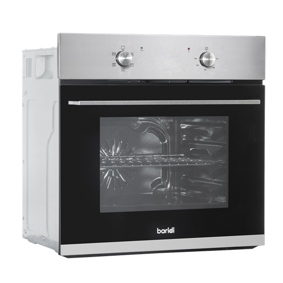 Sealey | Baridi Integrated Fan-Assisted Electric Oven 60cm 55L Capacity - Black/Stainless Steel - DH125