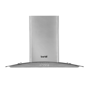 Sealey | Baridi Curved Glass Cooker Hood with Carbon Filters & LED Lights 60cm - Stainless Steel - DH128