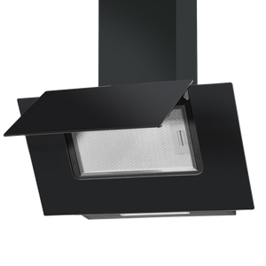 Sealey | Baridi Angled Chimney Cooker Hood with Carbon Filters & LED Lamp - Black Glass - DH129