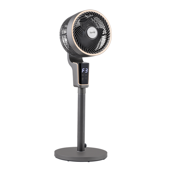 Baridi Pedestal Fan with Remote Control & 12hr Timer 12" - Grey - SE-DH141