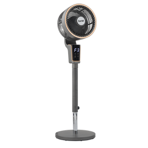 Baridi Pedestal Fan with Remote Control & 12hr Timer 12" - Grey - SE-DH141