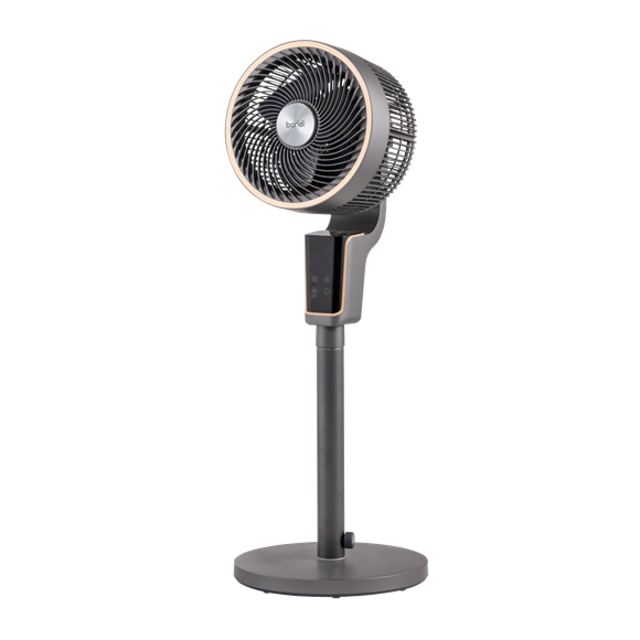 Baridi Pedestal Fan with Remote Control & 12hr Timer 12" - Grey - SE-DH141