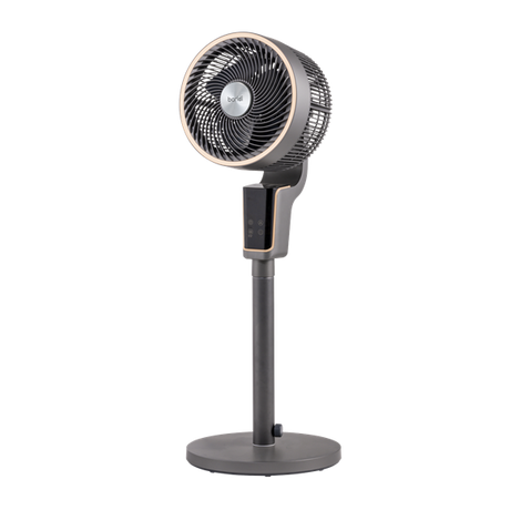 Baridi Pedestal Fan with Remote Control & 12hr Timer 12" - Grey - SE-DH141