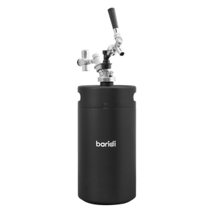 Sealey | Baridi 5L Matte Black Mini Keg Growler Deluxe Style Beer Tap and CO2 Cartridge Holder - DH162