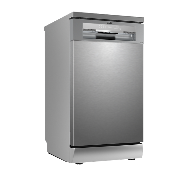 Sealey | Baridi Slimline Freestanding Dishwasher 45cm Wide 10 Place Settings - Silver - DH166