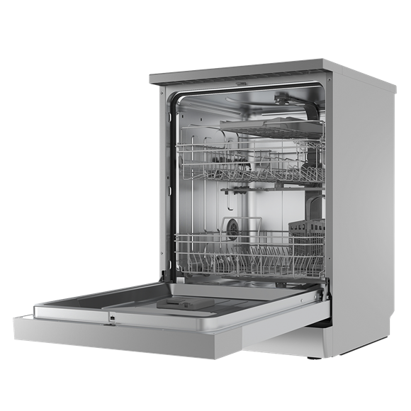 Sealey | Baridi Regular Sized Freestanding Dishwasher 60cm Wide 14 Place Settings - Silver - DH167