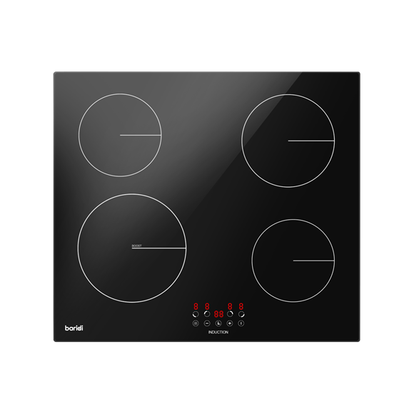 Sealey | Baridi Integrated Induction Hob with 4 Cooking Zones 60cm 6800W Output - DH176