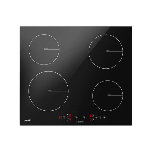 Sealey | Baridi Integrated Induction Hob with 4 Cooking Zones 60cm 2800W Output - DH177