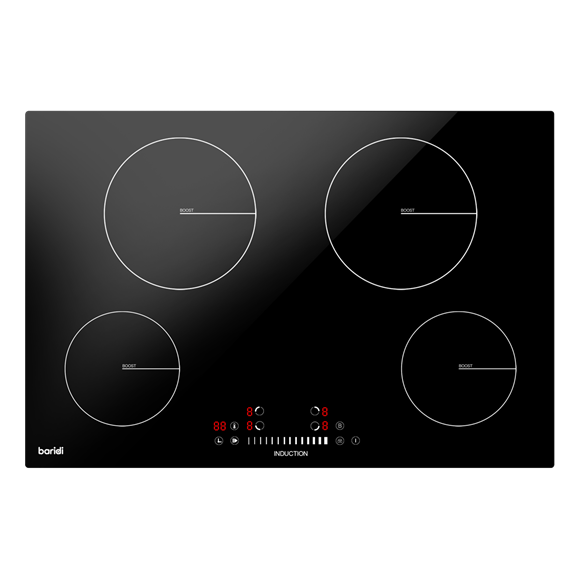 Sealey | Baridi Integrated Induction Hob with 4 Cooking Zones 77cm 7200W Output - DH179