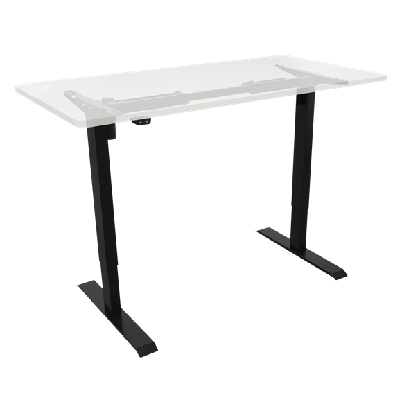 Sealey | Dellonda Single Motor Ultra-Quiet Adjustable-Height Desk Frame 70kg Capacity - Black - DH17