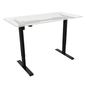 Sealey | Dellonda Single Motor Ultra-Quiet Adjustable-Height Desk Frame 70kg Capacity - Black - DH17