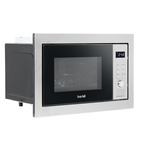 Sealey | Baridi Integrated Microwave Oven with Grill 25L Capacity 900W - Stainless Steel - DH197