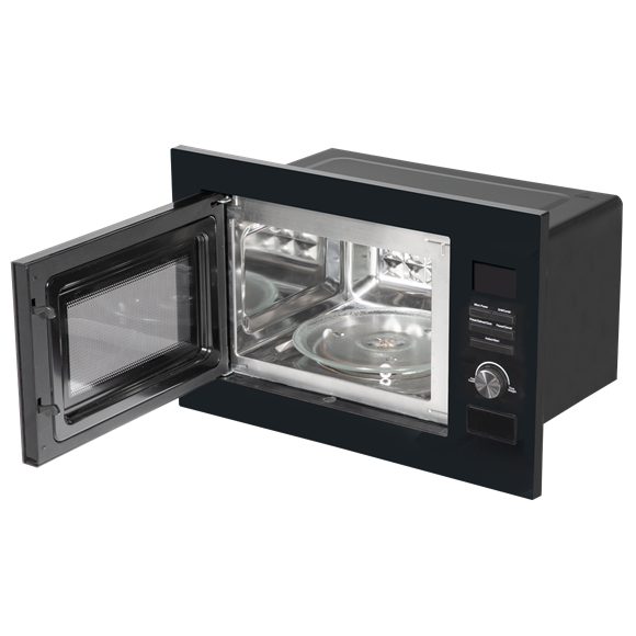 Sealey | Baridi Integrated Microwave Oven with Grill 25L Capacity 900W - Black - DH198