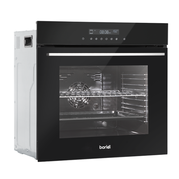 Sealey | Baridi Integrated Fan-Assisted Electric Oven 60cm 72L Capacity - Black - DH199