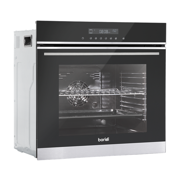 Sealey | Baridi Integrated Fan-Assisted Electric Oven 60cm 72L Capacity - Black/Stainless Steel - DH200