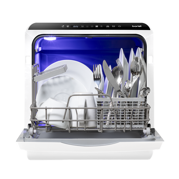 Sealey | Baridi 2-4 Place Settings Mini Portable Tabletop Dishwasher, 5 Wash Functions - DH224A