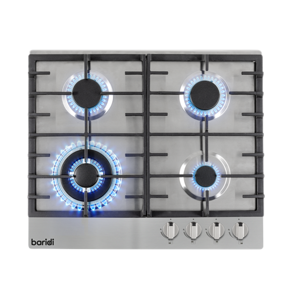 Sealey | Baridi Gas Hob with 4 Cooking Zones 60cm - Stainless Steel - DH225