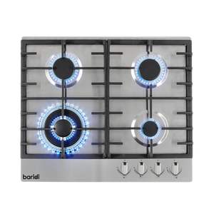 Sealey | Baridi Gas Hob with 4 Cooking Zones 60cm - Stainless Steel - DH225