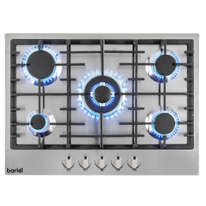 Sealey | Baridi Gas Hob with 5 Cooking Zones 70cm - Stainless Steel - DH227