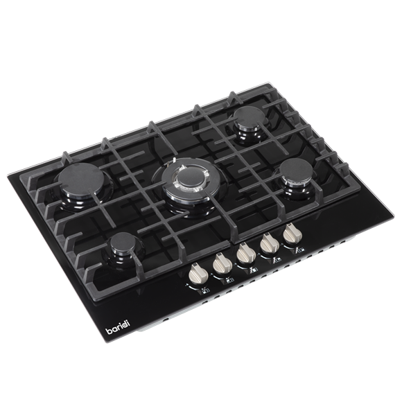 Sealey | Baridi Gas Hob with 5 Cooking Zones 70cm - Black - DH228