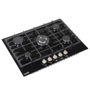 Sealey | Baridi Gas Hob with 5 Cooking Zones 70cm - Black - DH228