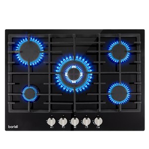 Sealey | Baridi Gas Hob with 5 Cooking Zones 70cm - Black - DH228