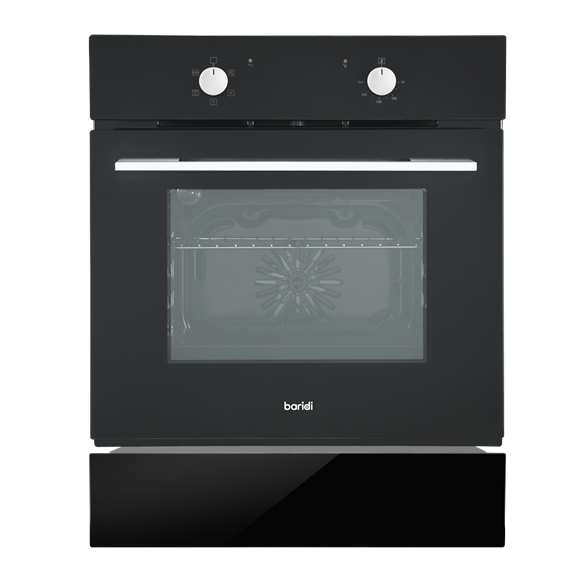 Sealey | Baridi Integrated Fan-Assisted Electric Oven 60cm 55L Capacity with Warming Drawer - Black - DH232