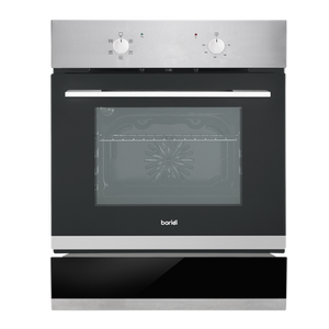 Sealey | Baridi Integrated Fan-Assisted Electric Oven 60cm 55L Capacity with Warming Drawer - Black/Stainless Steel - DH233