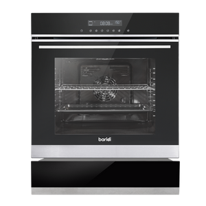 Sealey | Baridi Integrated Fan-Assisted Electric Oven 60cm 72L Capacity with Warming Drawer - Black/Stainless Steel - DH235