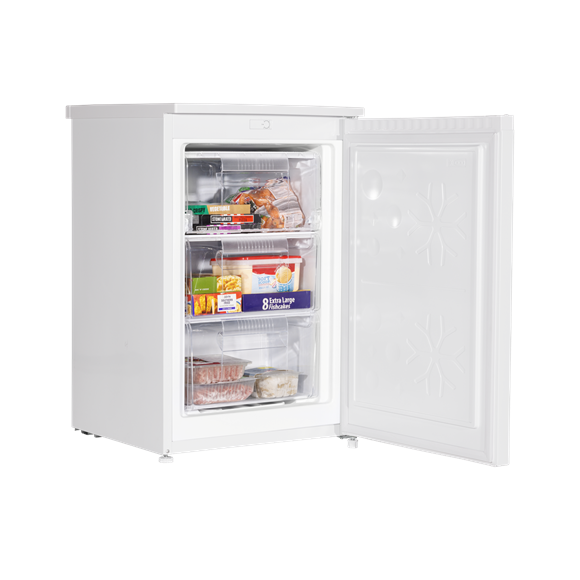 Baridi 55cm Undercounter Freezer with Adjustable Thermostat 85L - White - SE-DH250