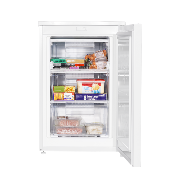 Baridi 55cm Undercounter Freezer with Adjustable Thermostat 85L - White - SE-DH250