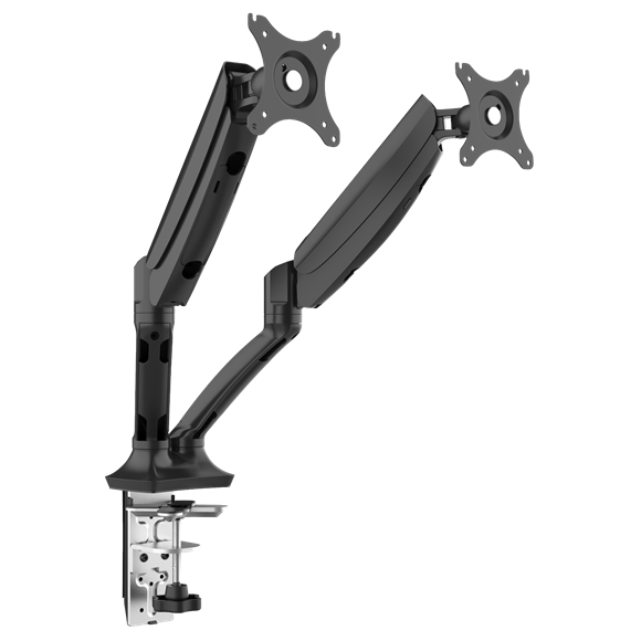 Sealey | Dellonda Adjustable Double Monitor Arm with 360° Rotation - Black - DH25