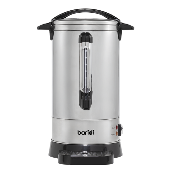 Baridi Hot Water Boiler/Tea Urn 10L Capacity, Stainless Steel - SE-DH269