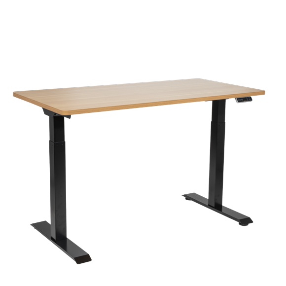 Sealey | Dellonda Oak Electric Height Adjustable Standing Desk, 1400 x 700mm Dual Motor 100kg - DH33