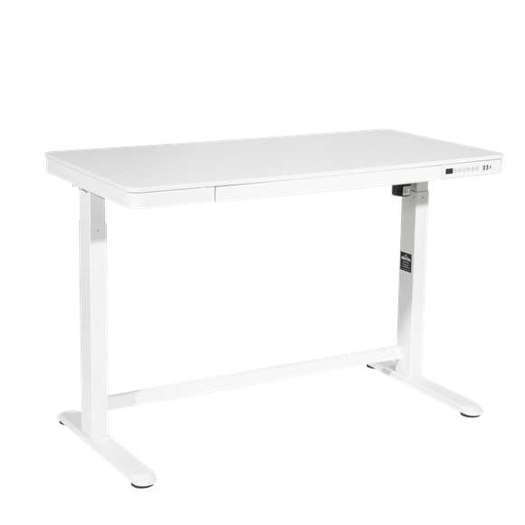 Sealey | Dellonda Single Motor Ultra-Quiet Electric Desk with Control Panel, USB Port & Drawer - White Desktop - DH54