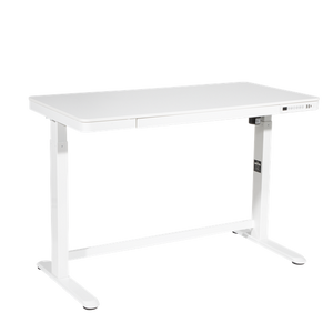 Sealey | Dellonda Single Motor Ultra-Quiet Electric Desk with Control Panel, USB Port & Drawer - White Desktop - DH54