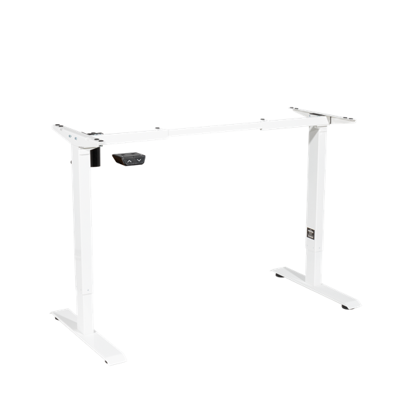 Sealey | Dellonda Single Motor Ultra-Quiet Adjustable-Height Desk Frame 70kg Capacity - White - DH64