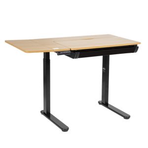 Sealey | Dellonda Single Motor Ultra-Quiet Electric Adjustable Drawing Table with 40° Tilt, Drawer & Side Table - DH71