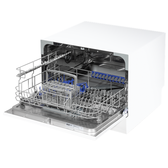 Sealey | Baridi Tabletop Dishwasher 6 Place Settings 6.5L Capacity - White - DH83