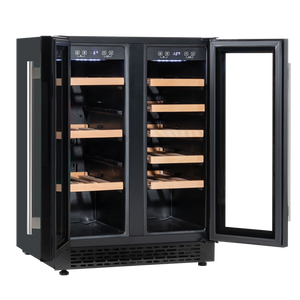 Sealey | Baridi 40 Bottle/120 Can Under-Counter/Freestanding Dual Zone Wine Fridge & Cooler 60cm - DH96