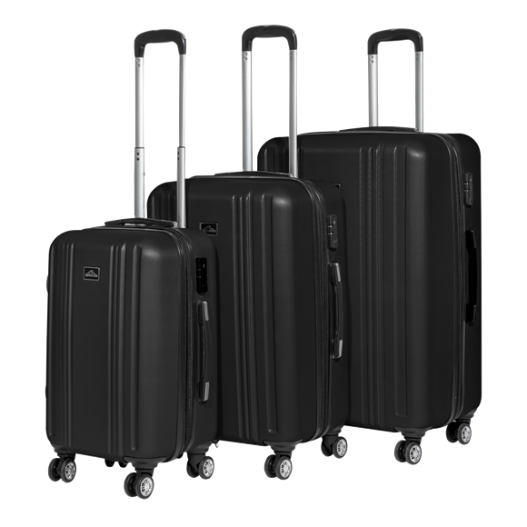 Sealey | Dellonda Lightweight ABS Luggage Set with TSA Lock - Black - DL11