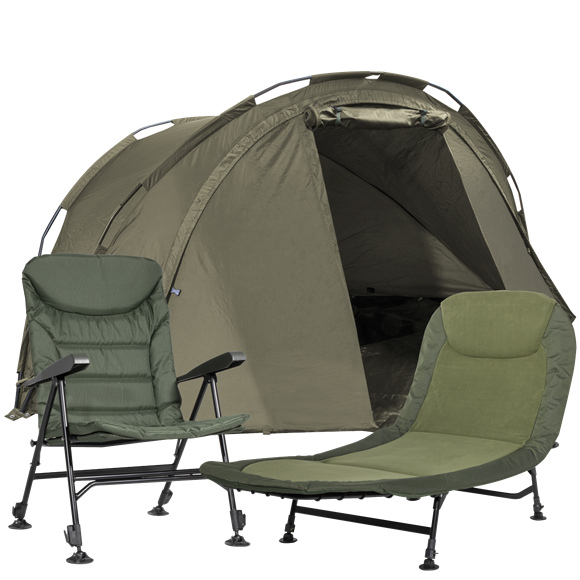 Sealey | Dellonda Two-Person Bivvy Tent, Reclining Chair & Bedchair Set - DL143