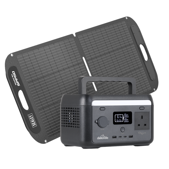 Dellonda Portable Power Station 300W & ETFE Foldable Solar Panel 110W - SE-DL178