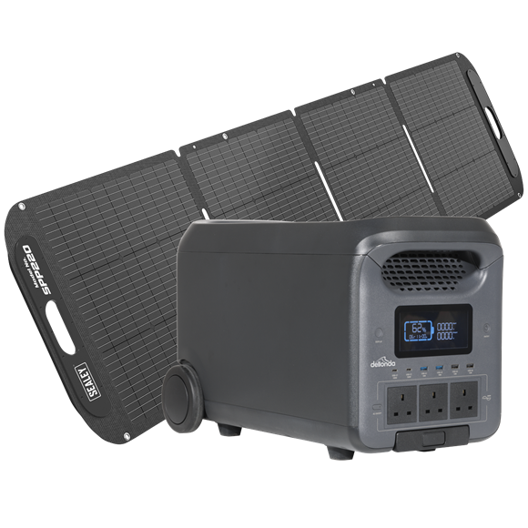 Dellonda Portable Power Station 3000W & ETFE Foldable Solar Panel 220W - SE-DL181