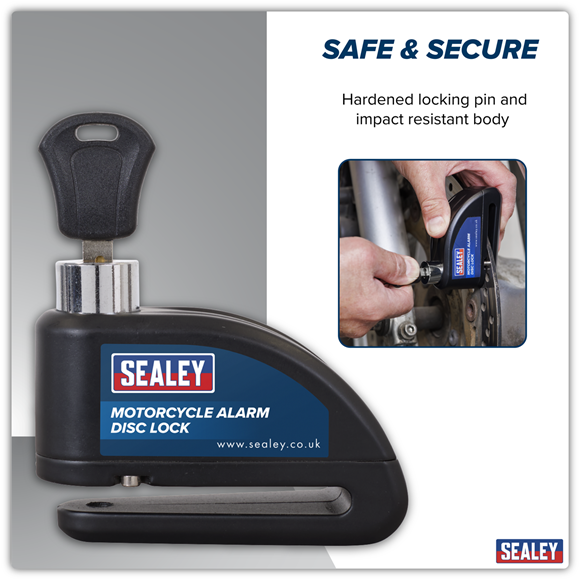 Sealey Motorcycle Alarm Disc Lock Pair SE DL5052