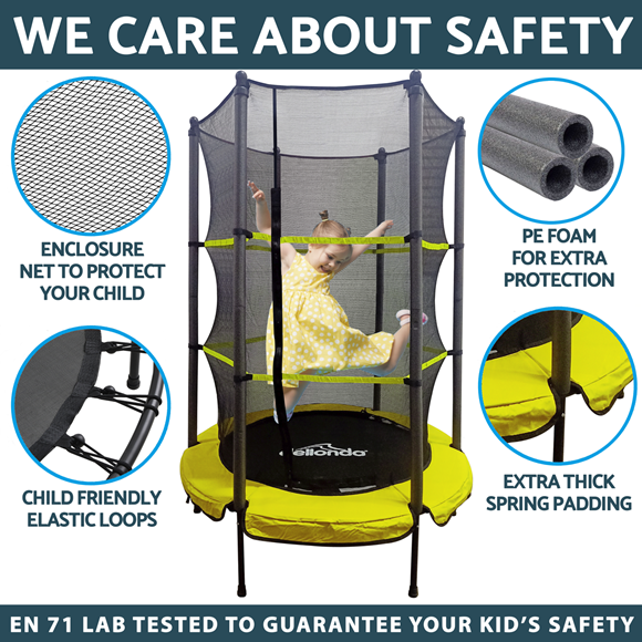 Sealey | Dellonda Mini Trampoline with Safety Enclosure Net 4.6ft - DL65