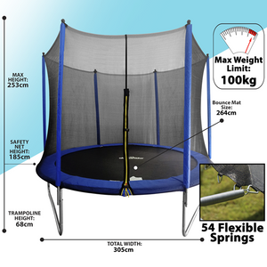 Sealey | Dellonda Heavy-Duty Outdoor Trampoline with Safety Enclosure Net 10ft - DL68